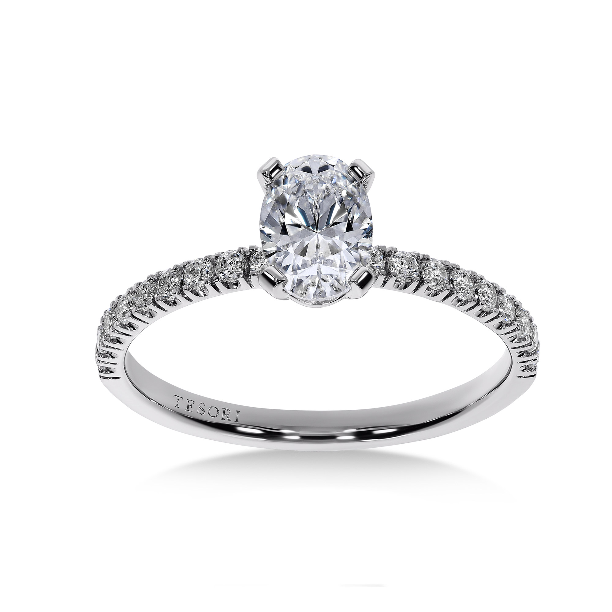 Moderna Solitaire II oval forlovelsesring