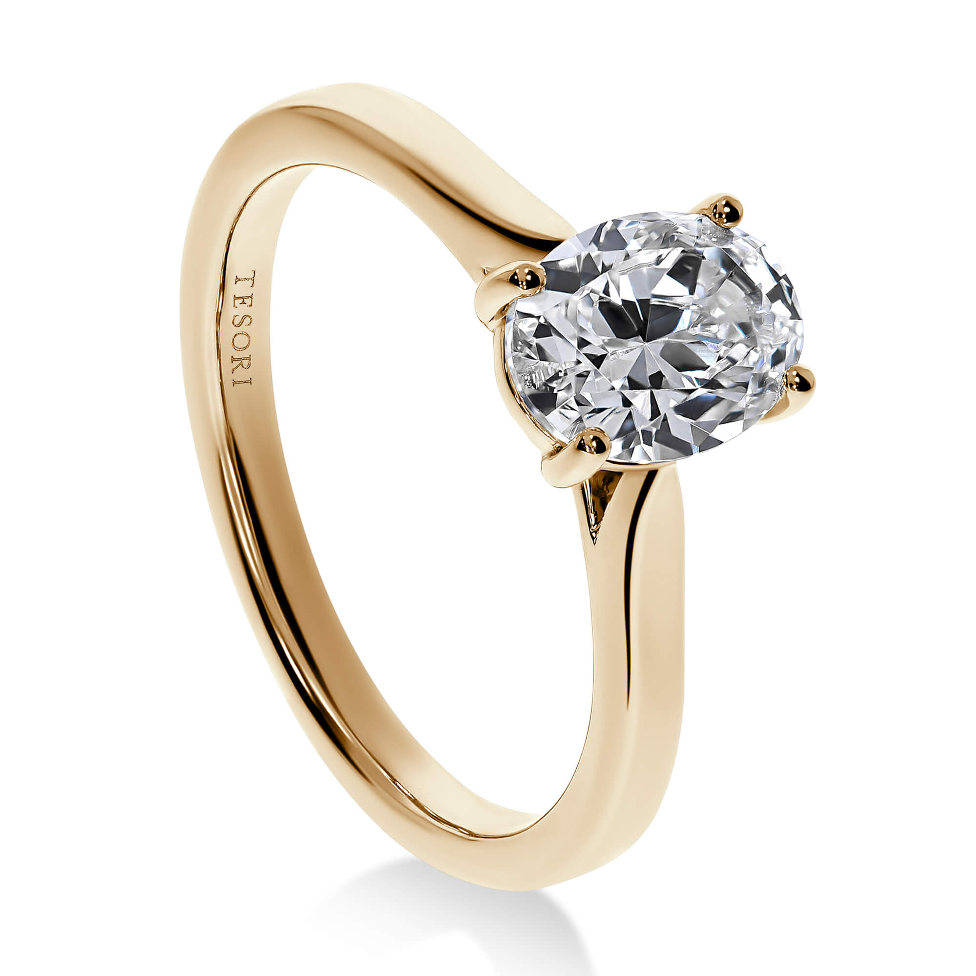 Lucciola Oval forlovelsesring