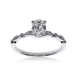 Petite Oval Forlovelsesring