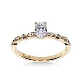 Petite Oval Forlovelsesring