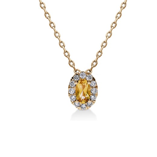 Aura Smykke - Sitrin og Diamant