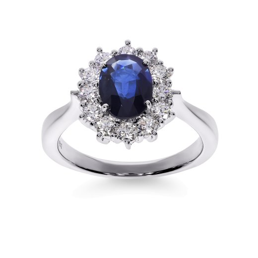 Magnifico Neo III Ring Safir og Diamanter