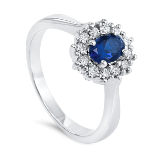 Magnifico Neo Ring Safir og Diamanter