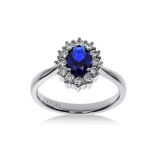 Magnifico Neo II Ring Safir og Diamanter