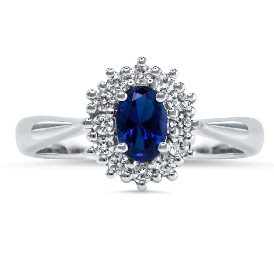 Magnifico neo Ring Safir og Diamanter