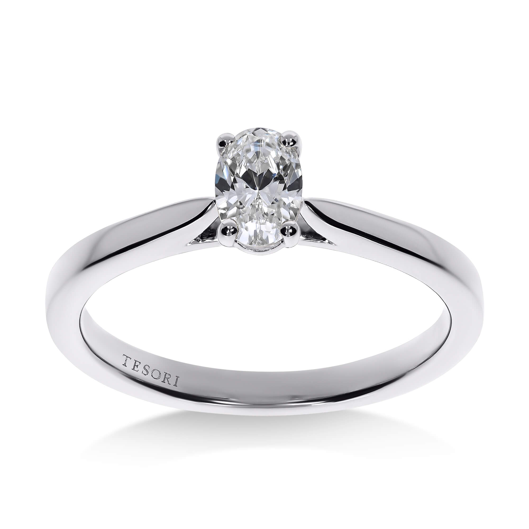 Lucciola Oval forlovelsesring