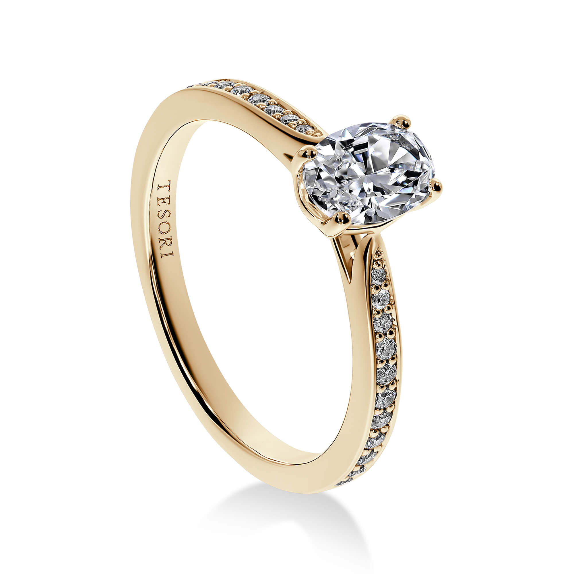 Lucciola Oval Forlovelsesring