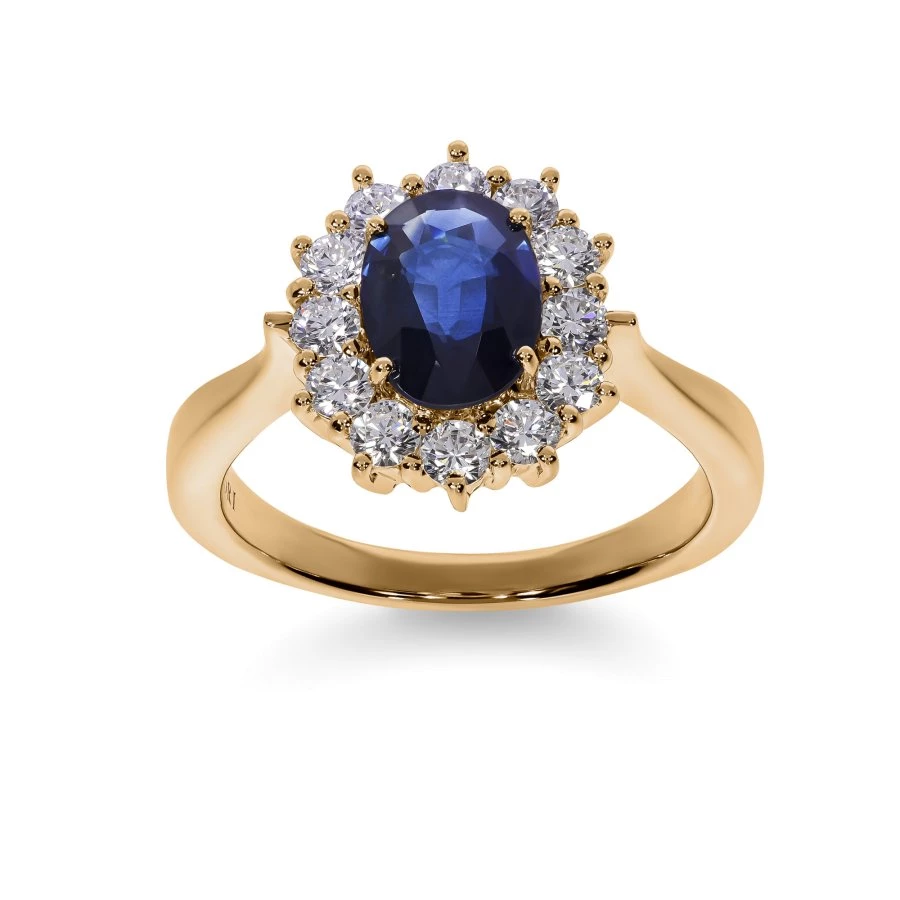 Magnifico Neo III Ring Safir og Diamanter 0,66 carat TW(F)/VS